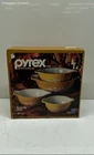 Pyrex 4 Piece Bowl Set Butterfly Gold New Old Stock