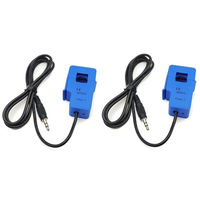 2Pcs SCT013 Non-invasive Split AC Core Current Transformer Sensor SCT-013-020...