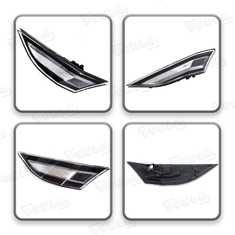 Luces de señalización laterales LED transparentes para Porsche 911 991 Carrera 981 Cayman Boxster 718 Foto 3 de 4