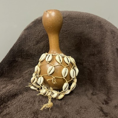 Shaker Rattle Cowrie Shell Burkina Faso African Gourd Percussion