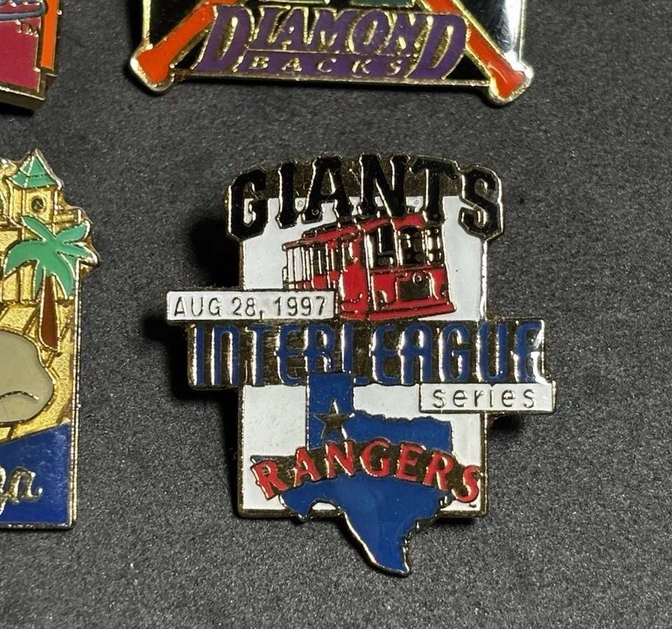 Lot Of 6 San Francisco Giants Pins 1997 Dodgers,Rangers,Angels,Brewers,D-Backs!! - Image 3 of 4