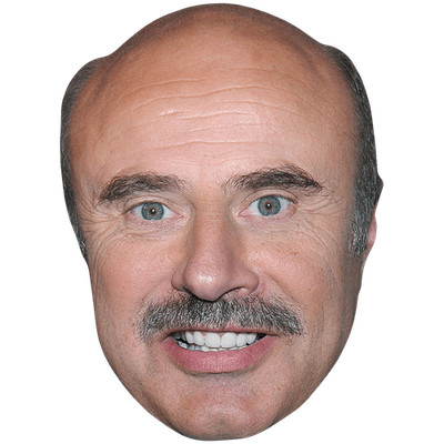 Dr Phil McGraw (Lächeln) Großer Kopf. Größer als das Leben Maske.