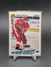 1991-92 Upper Deck #587 Niklas Lidstrom Rookie RC Card Red Wings Young Guns
