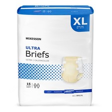 15 McKesson Ultra Heavy Absorbency Adult Disposable Brief Diapers XL Tab Closure