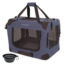 Petseek Extra Large Cat Carrier Soft Sided, Portable 24x16.5x16 inches, Blue