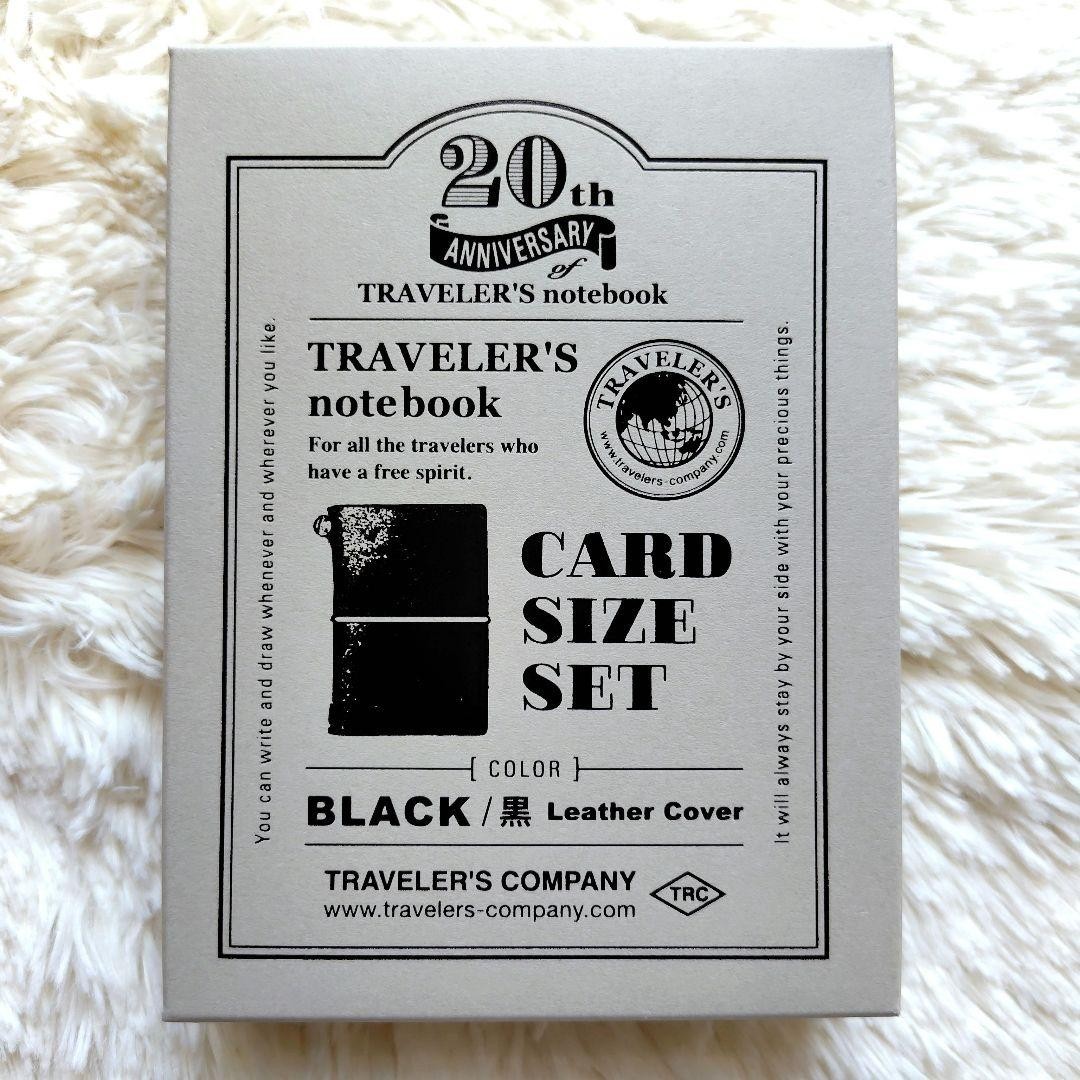 TRAVELERS Notebook Limited Card Size 20th Anniversary Set Black NEW FS Japan