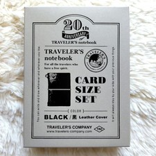 TRAVELERS Notebook Limited Card Size 20th Anniversary Set Black NEW FS Japan