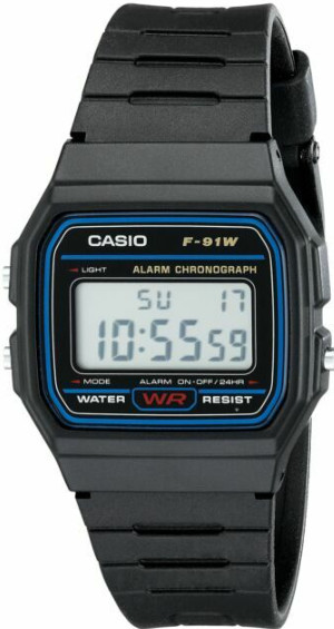 Casio F91W Classic Resin Strap Digital Waterproof Sport Watch - Black