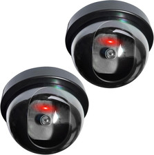 Fake Camera Security Dummy with Red Flashing LED Light - Realistic Indoor/Outdoo
