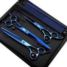 Purple Dragon 8.0" Titanium Multicolor Professional Pet Grooming Scissors Set...
