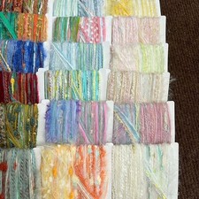 20x 3-meter/roll Sample Yarn Cards Mini Multi-strand Fancy Yarn Color Random Kit