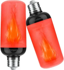 Gen2 LED Flame Light Bulbs, Like Real Fire 4-Mode Flickering Light Bulbs with...