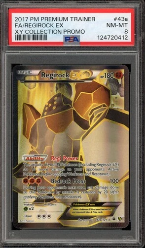Pokemon Regirock EX XY Premium Trainer Coll. Full Art Promo #43a PSA 8