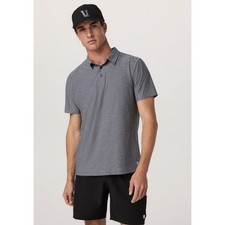 Vuori Strato Tech Polo Mens Large Heather Grey Short Sleeve Performance