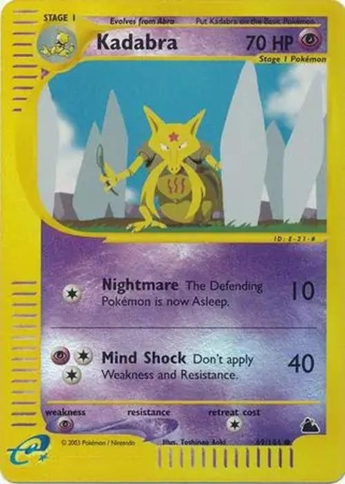 Kadabra - 69/144 - Pokemon Skyridge Reverse Holo Rare Card NM