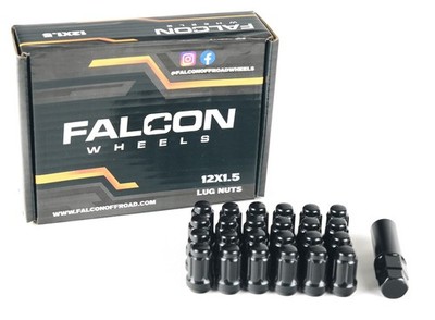 Falcon Wheels Off Road M12x1.5 Spline Lug Nut W/Key 24pc