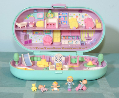 VTG 1992 Polly Pocket Babysitting Stamper Set 100% Complete