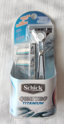 Schick Quattro Titanium Men s Razor Value Pack 1 Razor 3 Cartridges ST45