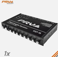 PRV AUDIO EQ7-15 7-BAND GRAPHIC EQUALIZER HALF-DIN EQ w/ 15V OUTPUT LINE DRIVER