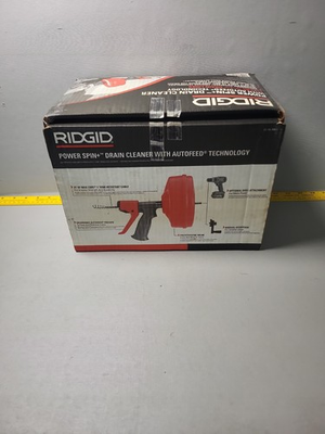 #ad RIDGID POWER SPIN DRAIN CLEANER WITH AUTOFEED TECHNOLOGY CAT NO. 57043 $28.65