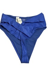 NWT Aerie Real Good Blue High Cut Cheekie Bikini Bottom Small