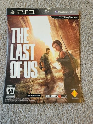 PS3 The Last of Us Promotional Not for Resale Game and Sleeve (Tested/Working)