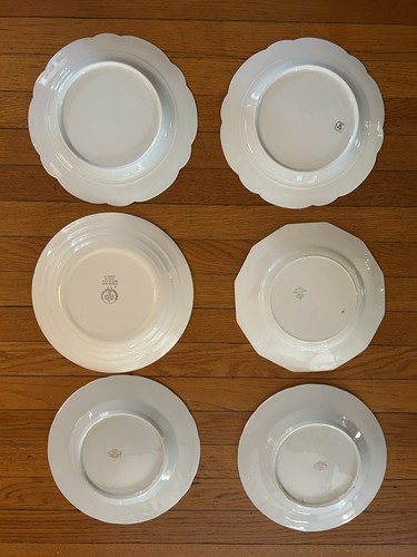 Lot Of 6 Vtg Plates Imperfect! Very Pretty ! - Picture 2 of 2