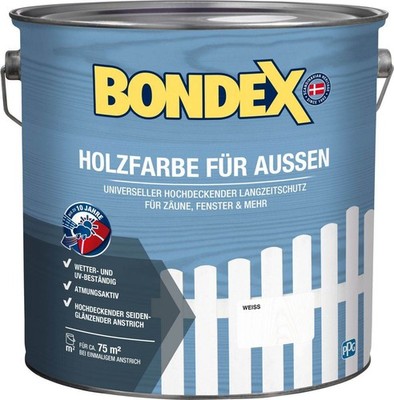 Bondex Holzfarbe für Außen Aktionsgebinde, 7,5 l, Hochdeckend, Wetterschutzfarbe