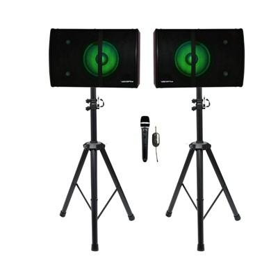 K-FAN-PRO (500W Stereo Karaoke System with Bluetooth, MP3, FM, LED Light...