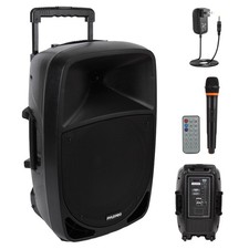Pyle 1200W Portable Bluetooth PA Speaker - 12    Subwoofer, LED 1200w, Black