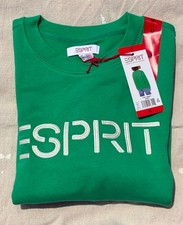 NWT Medium Green Espirit Women's Logo Fleece Crewneck Sweatshirt