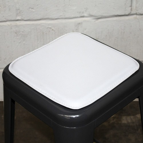 Tolix Stool Magnetic Cushion Pad Removable Faux Leather Pads Stool Cover - Picture 3 of 37