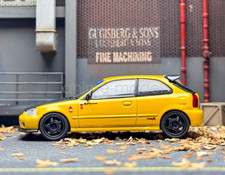 MH 1:64 Scale Yellow For Civic Type R EK9 Spoon Sports Diecast Display Gift NIB