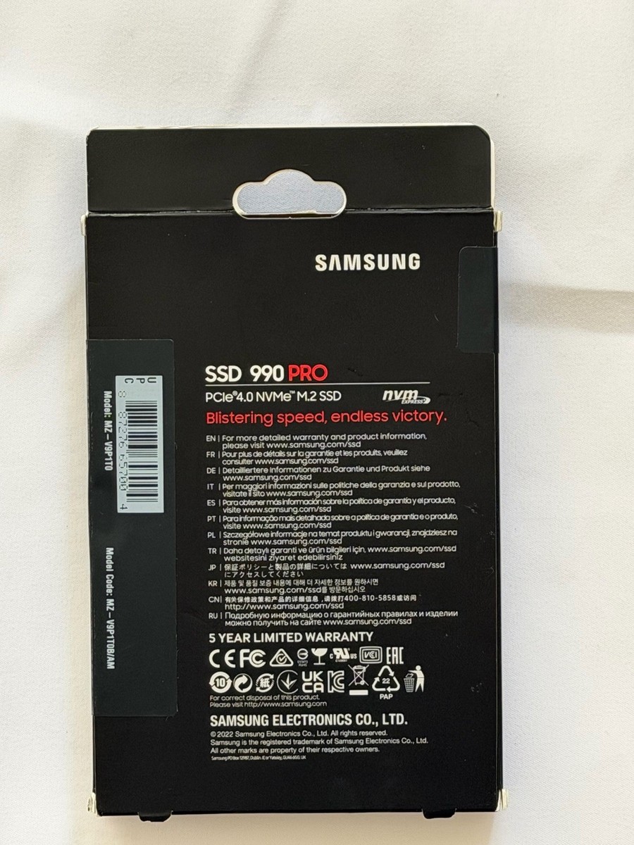 Samsung 990 Pro 1TB Internal SSD PCIe Gen 4x4 NVMe- Black | eBay