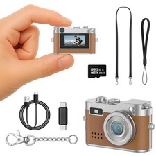 Mini Retro Camera 1080P Video 12MP Keychain Digital 32GB