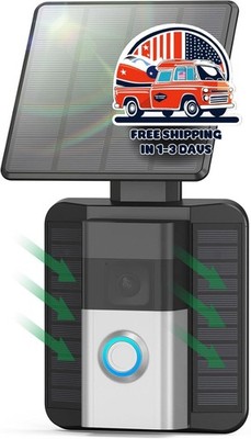 Cargador solar compatible únicamente con timbre de batería (puerto USB-C) US NEW