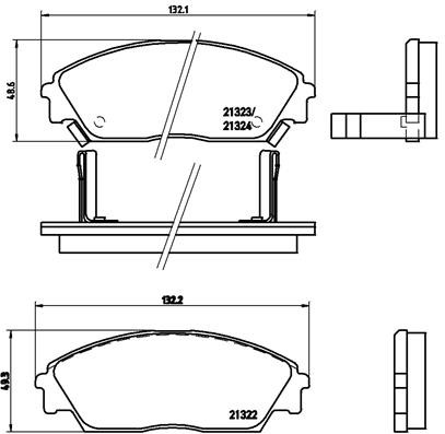 BRAKE PAD SET DISC BRAKE P 28 016 FOR HONDA CIVIC/Hatchback/Shuttle/Fastback - Picture 2 of 9