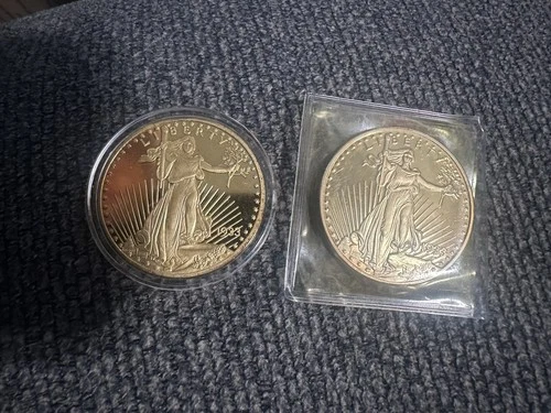 (2) *Copy* 1933 Liberty Standing Walking 20 Dollar Coin Copy US