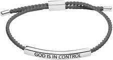 God Is In Control Inspirational Bracelets for Women,Christian Faith Bracelets Ha