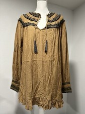 Free People NWT! Erin Embroidered Long Sleeve Mini Dress Size XS