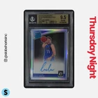 2018 PANINI OPTIC RATED ROOKIE HOLO PRIZM #177 LUKA DONCIC RC BGS 9.5 AUTO SP