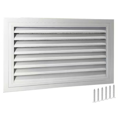 24X16 Gable Vent Aluminum Alloy Wall Vent White with Removable Strainer 180 Degr