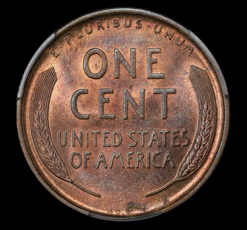 1909 P VDB Lincoln Wheat Cent Penny PCGS MS64 RB Red Brown Light Toning Toned - Picture 4 of 7