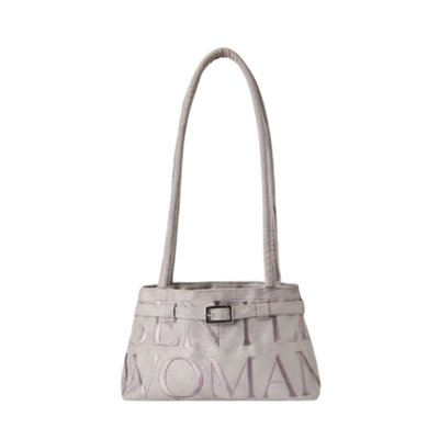 Gentlewoman Shoulder Bag Handbag Ballerina Bag # Suede Grey 