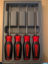 Snap On Tools 4pc Instinct Heavy Duty Pick Set In Red Used SGLASA604BR