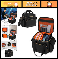 "Small Gig Cable Bag with Detachable Dividers for DJ Gear, Cords Accessories"