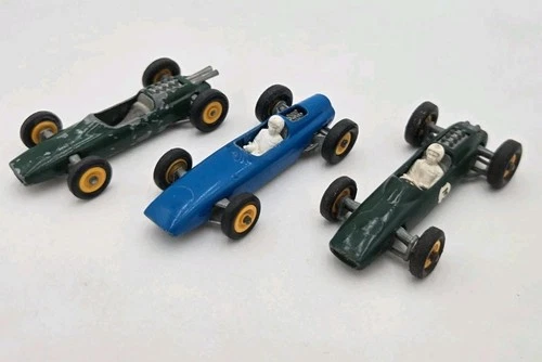 Matchbox Lesney Racing Cars Lotus No 19 BRM No 52 Lot of 3 Vintage Diecast Cars