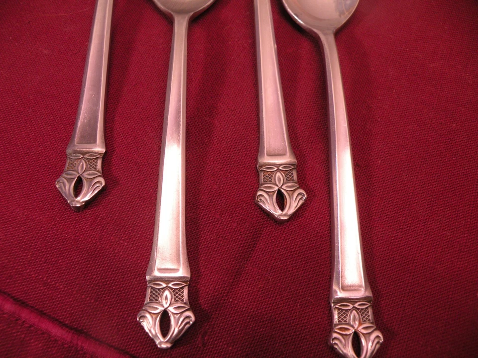 Set of 4 Ekco PADUA STAINLESS STEEL Teaspoons 6 1/2" - Image 3 of 4