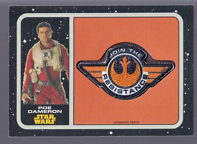 Star Wars 2015 Topps Force Awakens Logo Patch Relic #P-19 Poe Dameron Resistance