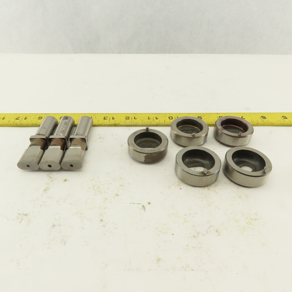 .406 x .750 + Tol  Die Punch CNC Turret .625 Punch Shank Lot Of 8
